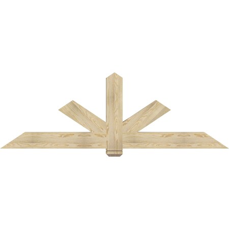 Ekena Millwork Kennewick Rough Sawn Timber Gable Bracket, Douglas Fir, 84"W x 28"H x 4"D x 6"F, 8/12 Pitch GBW084X28X0406KEN00RDF